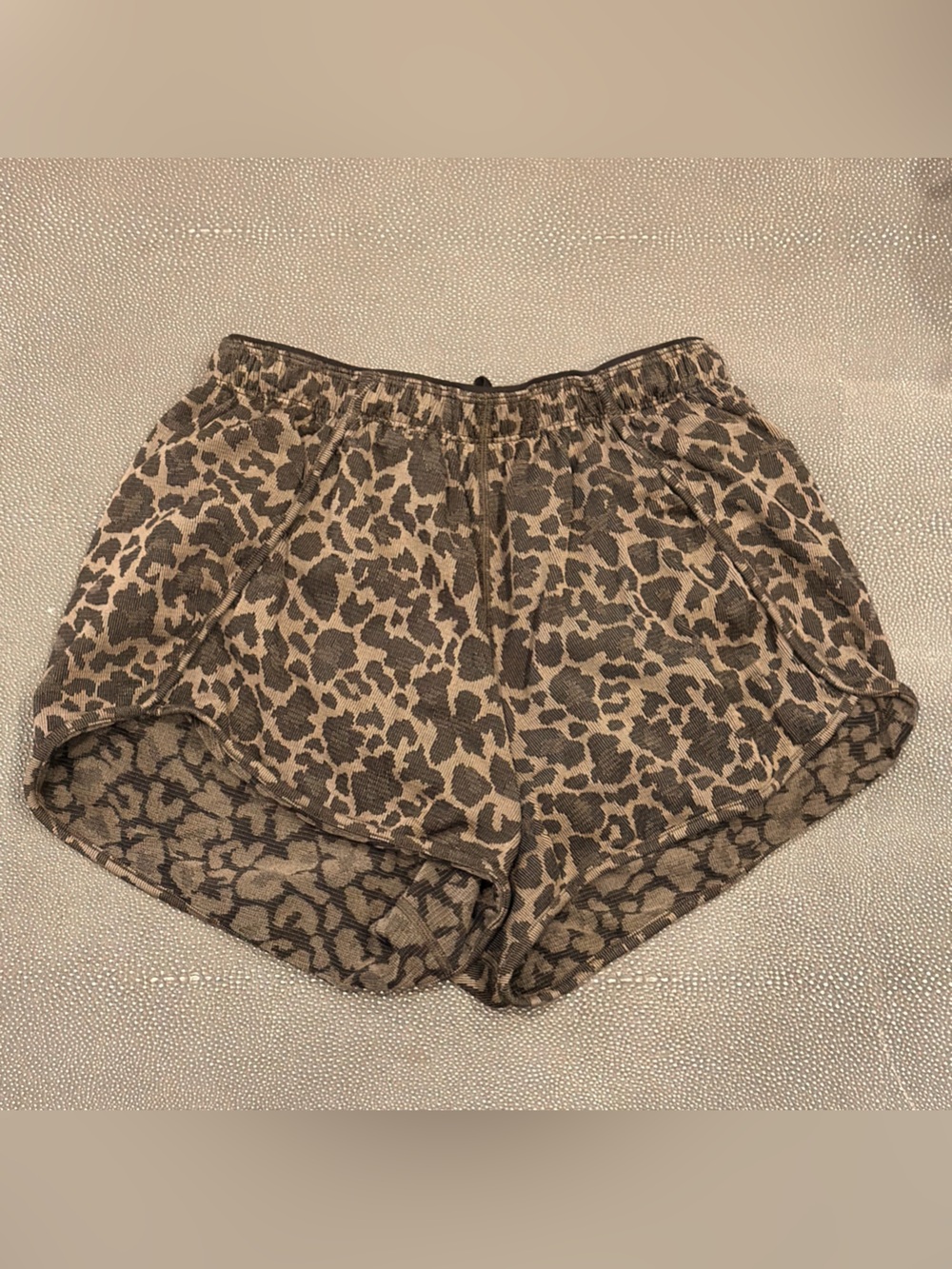 lululemon athletica Leopard-Print Track Shorts in Tan and Brown